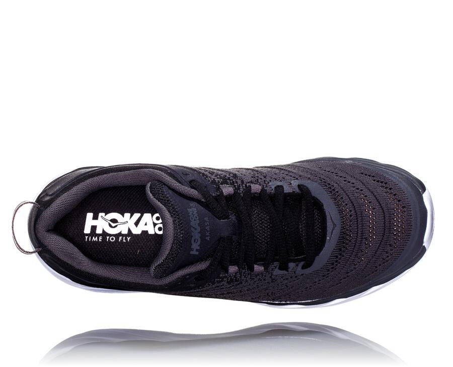 Hoka One One Hardloopschoenen Dames - Akasa - Zwart/Wit - NY8247316